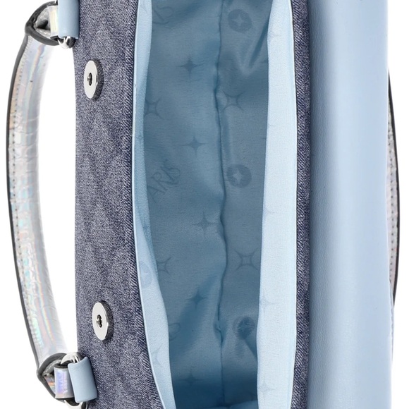 Paris Hilton Women's Mason Mini Tote with Crossbody Strap, Denim - Picture 5 of 5